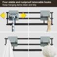 thumbnail image 7 of Adjustable Anti-Slip Hanging Shower Caddy with 4 Hooks, Rustproof Bathroom Organizer Over , No Drilling Black 4 Tier Storage Rack, 7 of 7