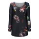 thumbnail image 4 of Top suelto con cuello en V y manga larga con estampado informal a la moda para mujer Pompotops  gfhjh21455, 4 of 8