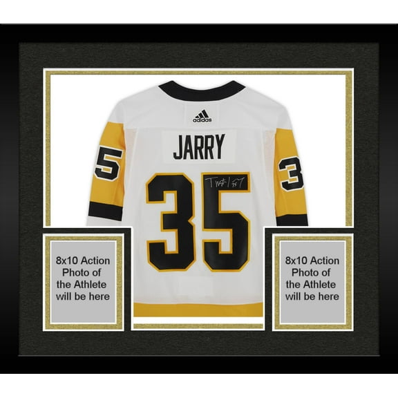 Framed Tristan Jarry Pittsburgh Penguins Autographed White Adidas Authentic Jersey - Fanatics Authentic Certified