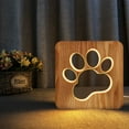 thumbnail image 2 of FFENYAN Christmas Decorative Light LED Wooden Night Lamps For Bedrooms Table Lamp With 3D Pet Lampshade USB Christmas Gifts Pale Yellow, 2 of 4