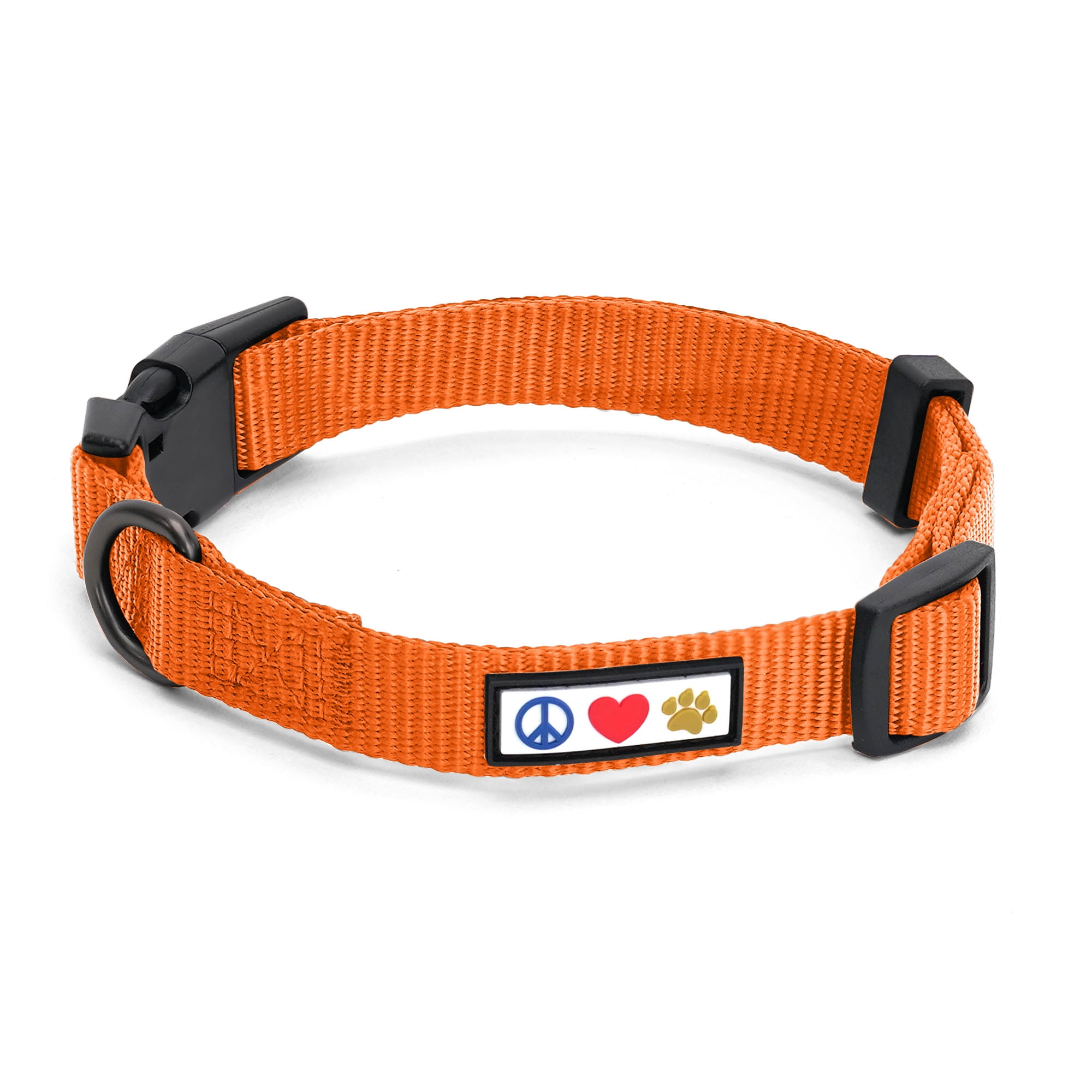 Pawtitas Dog Collar for Small Dogs Training Puppy Collar with Solid - S - Orange