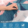thumbnail image 3 of Yayeee Kitchen Curtains Tier Pair Light Filtering 27"x24" Rod Pocket Short Cafe Window Panel, Pink Flowers, 3 of 7