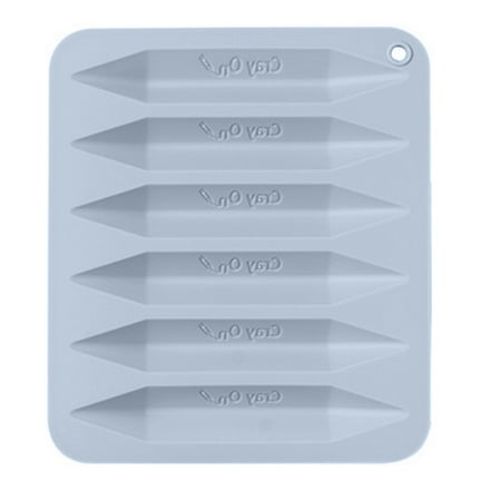 

Farfi Crayon Mold Reusable Non-stick 6 Cavity Baby Teething Stick Making Fondant Mould Baking Tool (Blue)