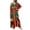 A-Red781, variant on XIAOCHA Butterfly Print Kaftan Dress for Women Oversized Flowy Batwing Sleeve V Neck Maxi Dress Airy Bold Beach Dresses