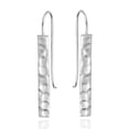 thumbnail image 5 of Stylish Hammer Textured Bar Sterling Silver Dangle Earrings | Sterling Silver Earrings | Dangle Earrings For Women, 5 of 6