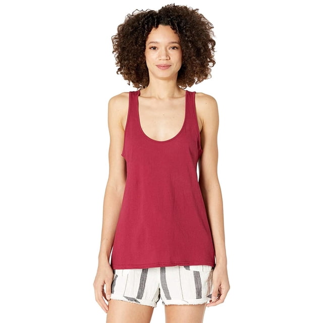 Hurley Womens Perfect Racerback Tank Top, Red, Medium