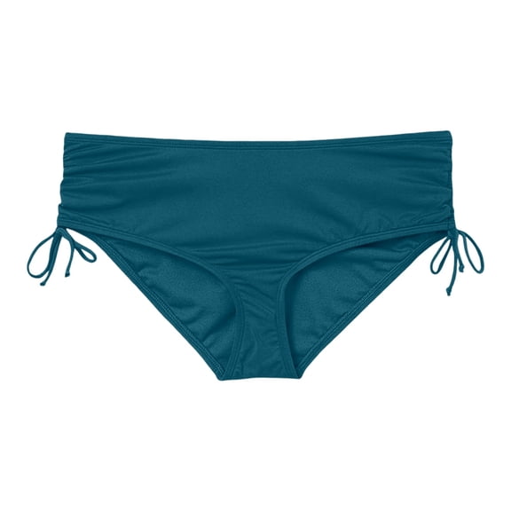 JIAYUE Womens Swimwear High Waisted Bikini Drawstring Briefs Solid Color Full Coverage Swim Shorts Comfortable Stretchy Beach Pool Swim Bottoms