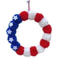 thumbnail image 3 of Hvmvliv 4th of July Wreath 30x30cm Independence Day Wreath USA Pentagram Front Decorative Wall Pendant Fourth of July Birthday Decorations C, 3 of 3