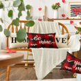 thumbnail image 5 of AVOIN Valentine''s Day Saying Buffalo Plaid Throw Pillow Cover, 12 x 20 Inch Holiday Anniversary Wedding Cushion Case for Sofa Couch Set of 4, 5 of 6
