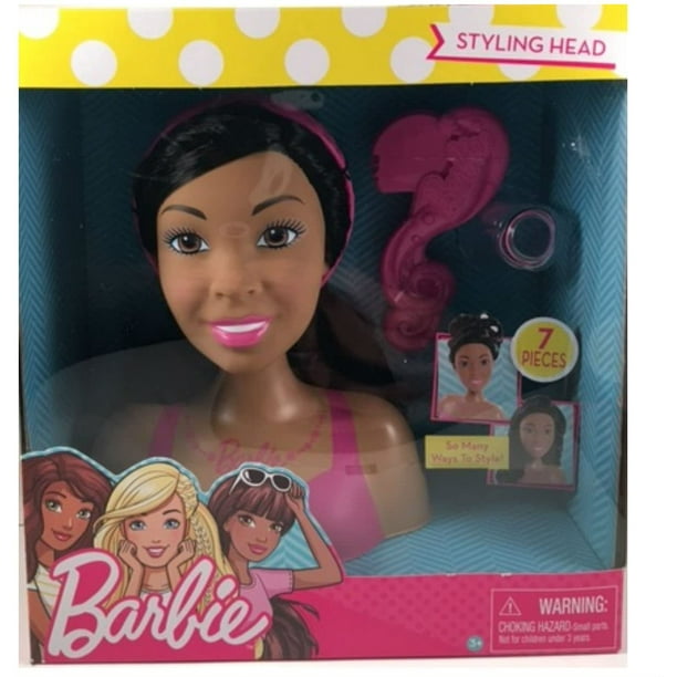 Barbie Doll Styling Head, 7 Piece small -African American - Walmart.com ...