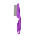 thumbnail image 2 of Pebbuoy Pet Louse Comb Stainless Steel Narrow Smooth Tooth Hanging Hole Pet Grooming Brush Remove Dogs Cats Louse And Hair Massage Comb, 2 of 8