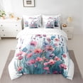 thumbnail image 2 of Homewish Chic Floral 7-Piece Reversible King Comforter Set for Kids, Spring Garden Design, 2 of 8