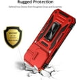 thumbnail image 5 of for iPhone 14 Pro Case with Slide Camera Cover Drop Tested Military Grade Heavy Duty Protective Durable Sturdy Rotate Ring Kickstand Phone Case for iPhone 14 Pro(Red), 5 of 14