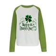 thumbnail image 4 of YABCSAZ Women's St Patrick's Day T-Shirt Irish Sweatshirts Long Sleeve Sequin Shamrock Clover Printed Irish Pullover Casual Loose Oversize Charms Shirts Blouse Paddy's Day Great Parade Tops, 4 of 7