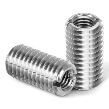 M6-1.0 Female to M10-1.5 Male Threaded Insert Reducing Nut 20mm, Insert Nut Screw Reducer Conversion, Stainless Steel, 10 PCS