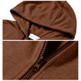 thumbnail image 5 of Delconic Womens Fleece Lined Zip Up Hoodie Long Sleeve Drawstring Hooded Sweatshirt Loose Fit Casual Jacket Outerwear Coffee L, 5 of 5