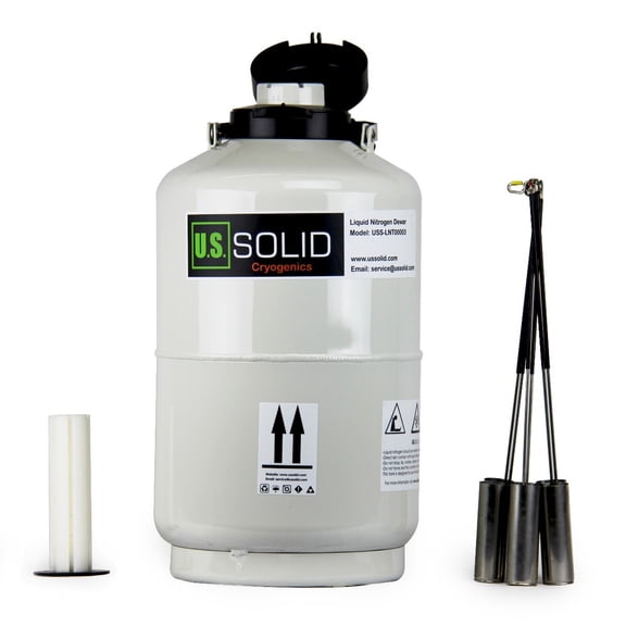 U.S. Solid Cryogenic Insulation Portable 10L Liquid Nitrogen Tank LN2 Storage Container