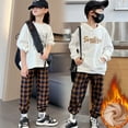 thumbnail image 5 of alcepopk Boys Pajama Pants - Soft Fleece PJ Bottoms for Kids, Printed Plaid Design - Boy's Sleepwear(Khaki,10-11 Y), 5 of 8