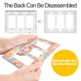 thumbnail image 4 of Yayeee Rocker Switch Wall Plate 3-Gang 6.5"x4.6" Home Decorative Outlet Cover, Pink Retro Sun, 4 of 6