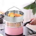 thumbnail image 2 of 1 PC de acero inoxidable de acero inoxidable vaporizador de vapor vaporante de coches de cocina con mango, 2 of 5