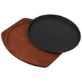 thumbnail image 1 of RUNROTOO 1 Set Iron Steak Plate Double Ear Design Roasting Cooking Tool for Friends Outdoor Barbecue, 1 of 8