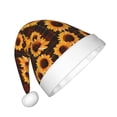 thumbnail image 2 of Fuzoiu Red Black Plaid Sunflower Print Santa Hat Christmas Hat for kids,Santa Hats with Pompom, Unisex Xmas Holiday Hat for Christmas New Year Festive Party Supplies, 2 of 6
