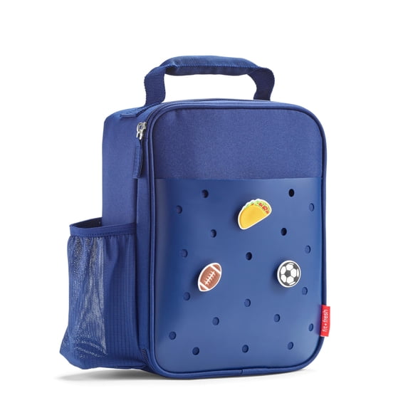 Fiambrera con dije para niños, con aislamiento térmico para niños, niños y niñas, con ranuras para dijes para zapatos, para personalizaci&oac