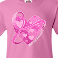 thumbnail image 4 of Inktastic Breast Cancer Awareness Pink Ribbon Around Heart Youth T-Shirt, 4 of 5