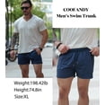 thumbnail image 5 of COOFANDY Men's Swim Trunk Quick Dry Swimwear Mesh Lining Bathing Suit Swimsuit Board Beach Sport Short, 5 of 6