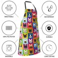 thumbnail image 5 of Honeii Colorful Bulldog Print Waterproof Apron, Adjustable Kitchen Apron with Pockets,for Gardening, Dishwashing, Meat Processing, Car Washing, and Pet Grooming, 5 of 8