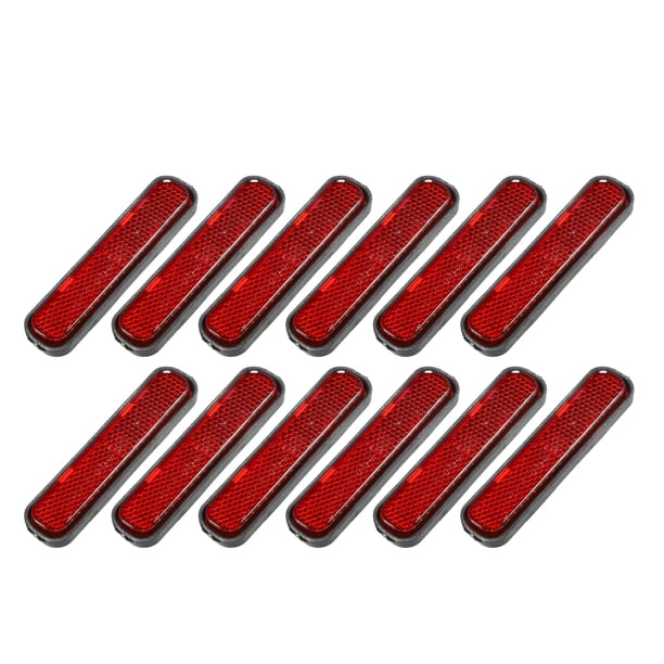 12uds Auto Adhesivo Motocicleta Seguridad Rayos Reflexivo Rojo Unique Bargains