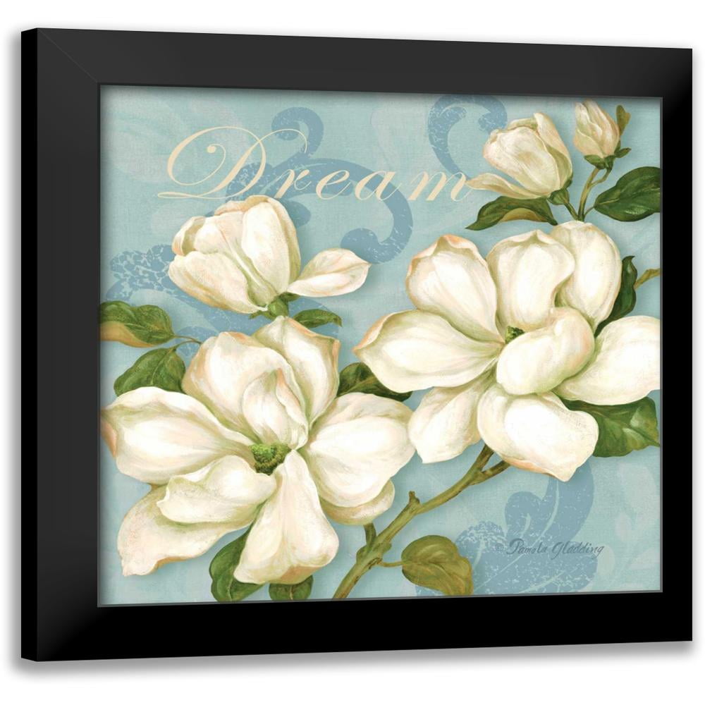 Gladding, Pamela 12x12 Black Modern Framed Museum Art Print Titled - Inspiration Magnolias