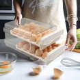 thumbnail image 2 of U Chef Soporte 40 Huevos Plástico Transparente 2 Cajones Refrigerador, 2 of 7