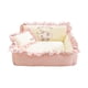 thumbnail image 2 of Sofá cama para perros y gatos, transpirable, antideslizante, para todas las estaciones, para perros pequeños. M rosa a cuadros, 2 of 9