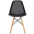 thumbnail image 6 of Gymax 2PCS Modern DSW Dining Chair Office Home w/ Mesh Design Wooden Legs Black, 6 of 10
