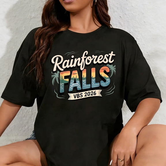 100% Cotton Rainforest Falls VBS 2026 Vacation Bible School Christian T-Shirt