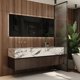 thumbnail image 3 of Bathroom Furniture Solid Wood Cabinet with Slate Integrated Basin Sink Wash Basin with And Mirror Vanity Toilet Simple Washbasin My Lux Decor Round, 3 of 17