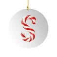 thumbnail image 2 of Ornements d'Alphabet pour Arbre de Noël, 26 Lettres de Canne à Sucre Initiales Pendentif, 26 Lettres Décoration d'Arbre de Noël Pendentif, Décorations Rouges Monogramme Personnalisées pour Cadeaux d'Arbre de Noël Diy, 2 of 5