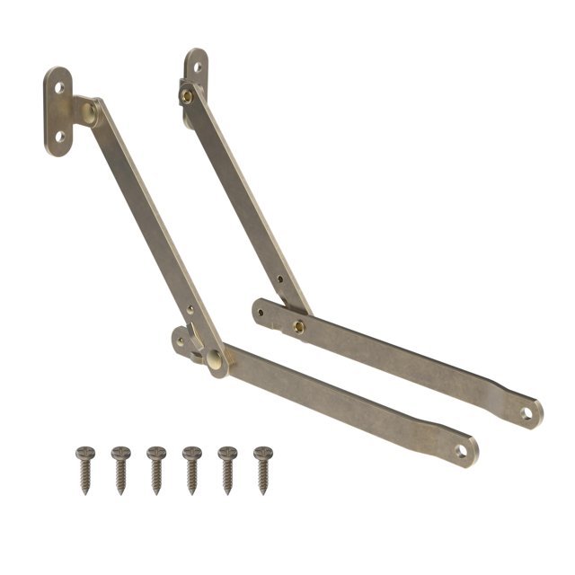 Bisagras de soporte para tapa UNIQANTIQ SH2-SAB de latón, 26 cm, par
