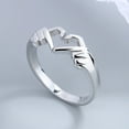 thumbnail image 3 of Anillos para mujer, regalos para mujer, moda para damas, manos geométricas abiertas que corazón, joyería de moda, anillo para damas, 3 of 5