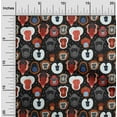 thumbnail image 2 of oneOone Polyester Spandex Black Fabric Kids Animal Sewing Material Print Fabric By The Yard 56 Inch Wide, 2 of 4