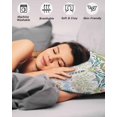 thumbnail image 4 of Boho Green Flower Pillow Covers Queen Size 2 Pack, Botanical Watercolor Leaf Floral Soft Bed Throw Pillowcases Breathable Cooling Long Lumbar Body Pillow Sham Cover for Bed Sofa 20''x30'', 4 of 7