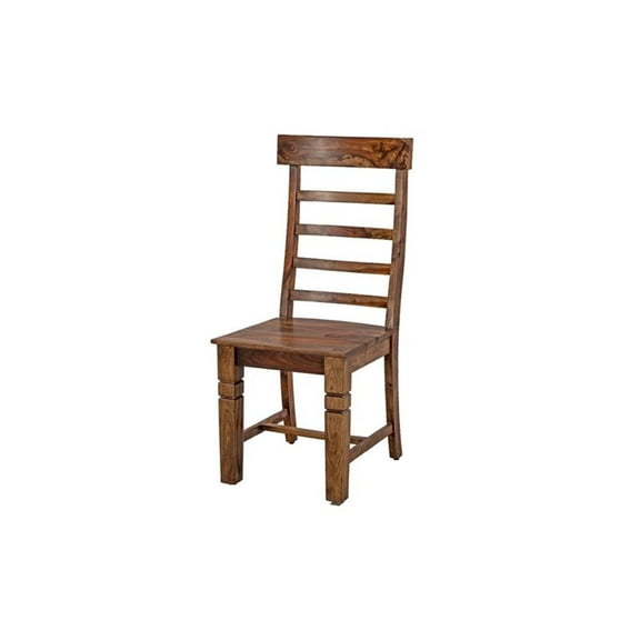 Hawthorne Collections Sante Fe Wood Ladderback Dining Chair in Brown (Set of 2)