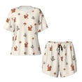 thumbnail image 4 of Naloa Cute Squirrel Women's Short-Sleeved Pajama Set, Loungewear, Summer pajamas, Breathable Cozy - 3X-Large, 4 of 9