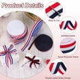 thumbnail image 3 of Uxcell 1-5/8" Red White Navy Striped Grosgrain Ribbon 25 Yard Polyester Stripe Ribbon, 3 of 6