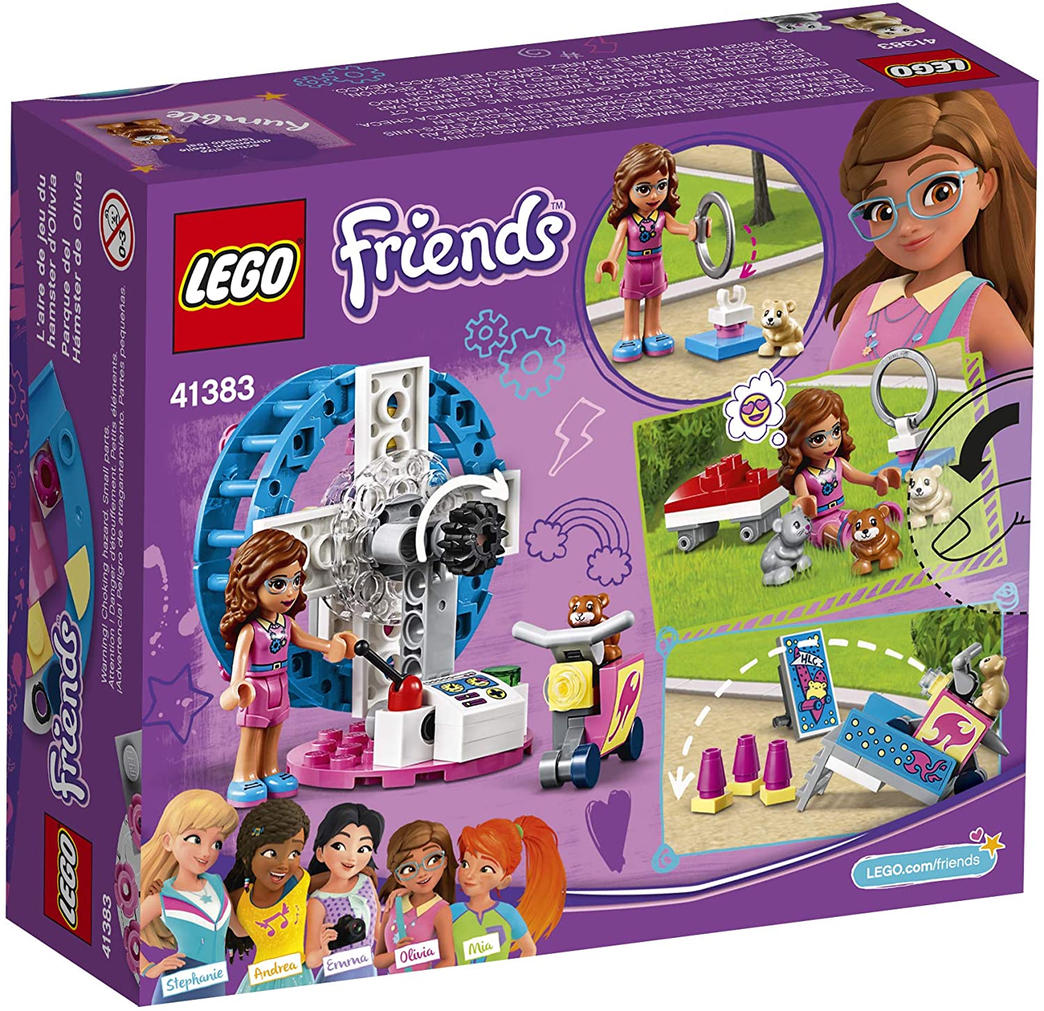 lego friends olivia's hamster playground 41383