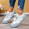 thumbnail image 5 of Women's Color Block Athletic Sneakers, Lace Up Non-Slip Rugged Sole Hiking Walking Shoes, Wide Width Available, 5 of 10