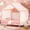 Pink Canopy, variant on Bellemave Twin Size Canopy Bed, Montessori Floor Bed with High Railings, Wooden Twin House Bed with Roof, House Shaped Bed Twin, White