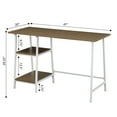 thumbnail image 4 of Convenience Concepts Designs2Go 29.25" Trestle Desk w/ Removable Shelves, Driftwood/White, All Ages, 4 of 8