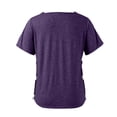 thumbnail image 3 of Bbyeadc Women's Post-Operative Shirt with Shoulder Zipper Tear Away Shirt Adaptive Short Sleeve Top for Shoulder Post Surgery Recovery,Purple (XL), 3 of 8